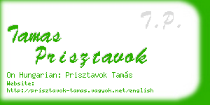 tamas prisztavok business card