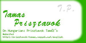 tamas prisztavok business card